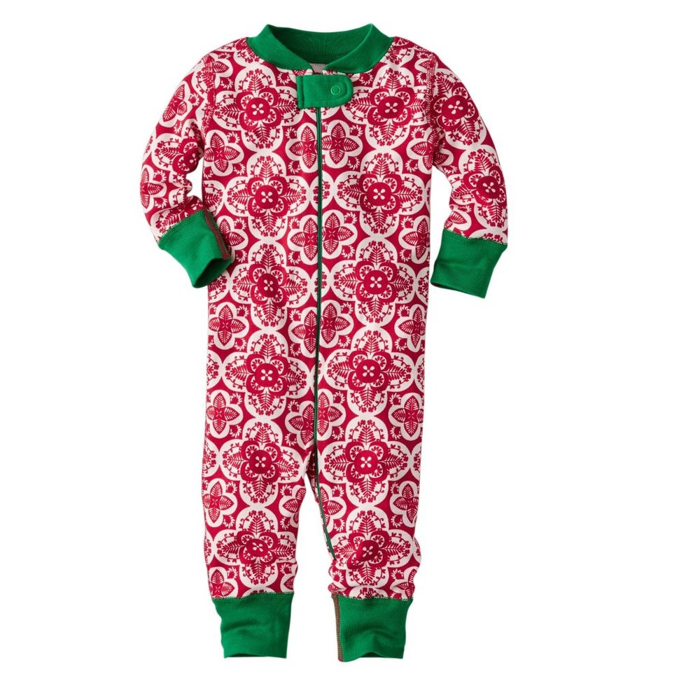 HANNA ANDERSSON Organic Cotton Sleeper Folk Lace 60 Christmas